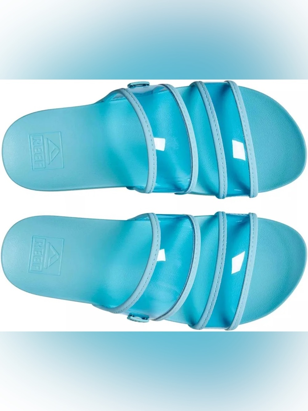 Reef Light Blue Triple-Strap Slide Sandals - Picture 7 of 7